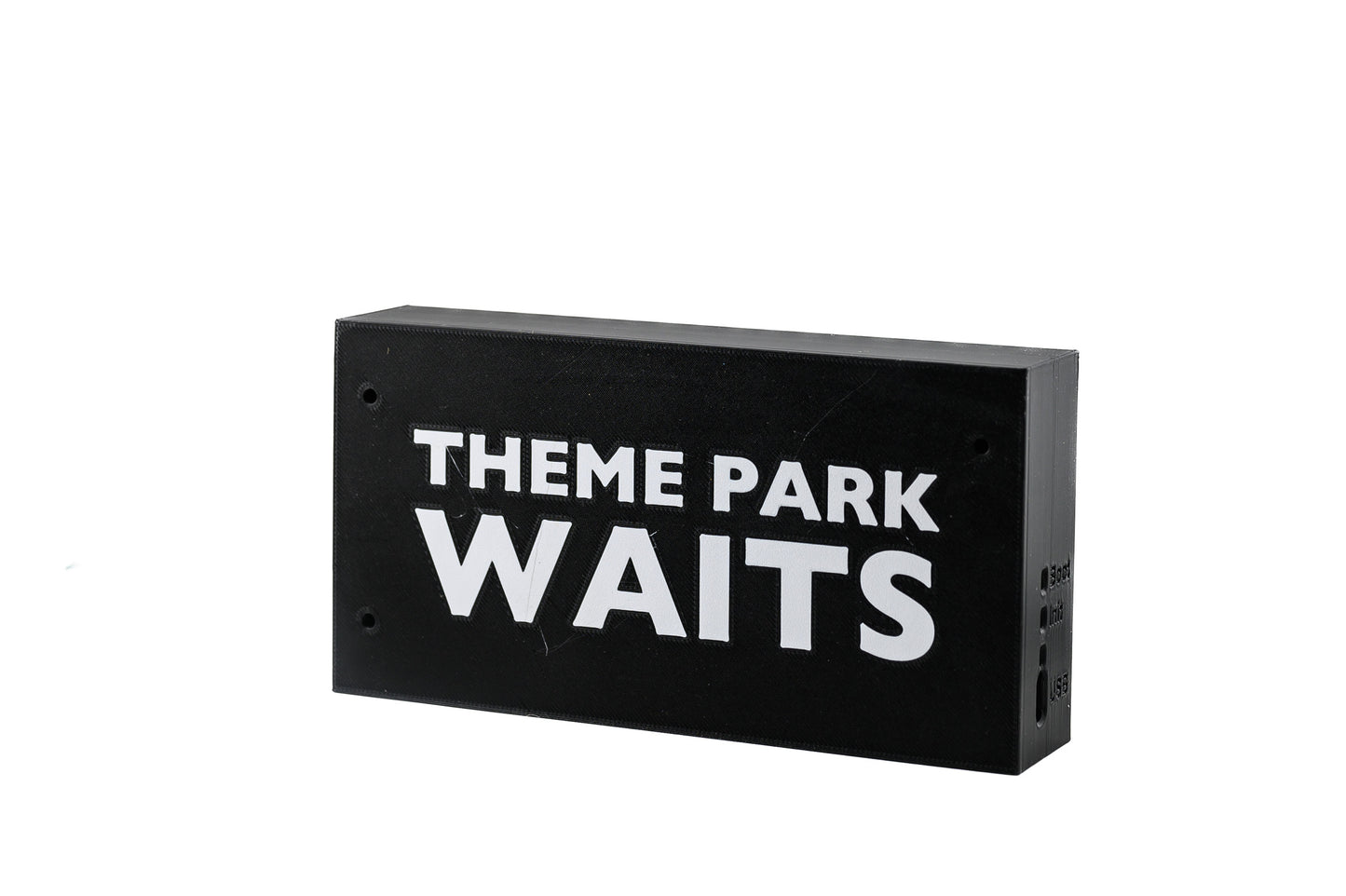 The theme park ride wait time retro scrolling LED display