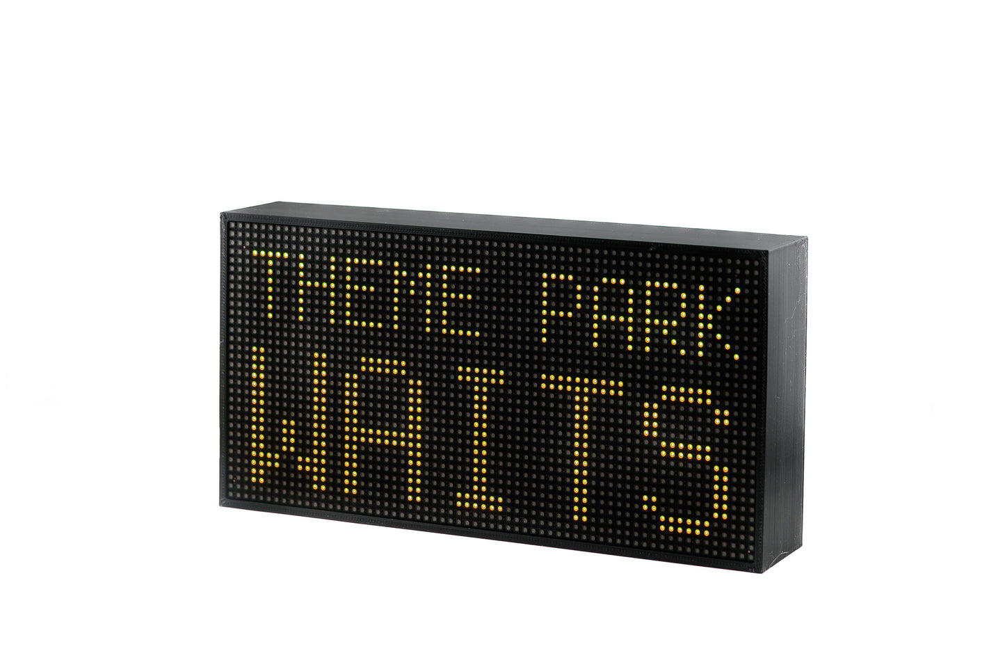 The theme park ride wait time retro scrolling LED display