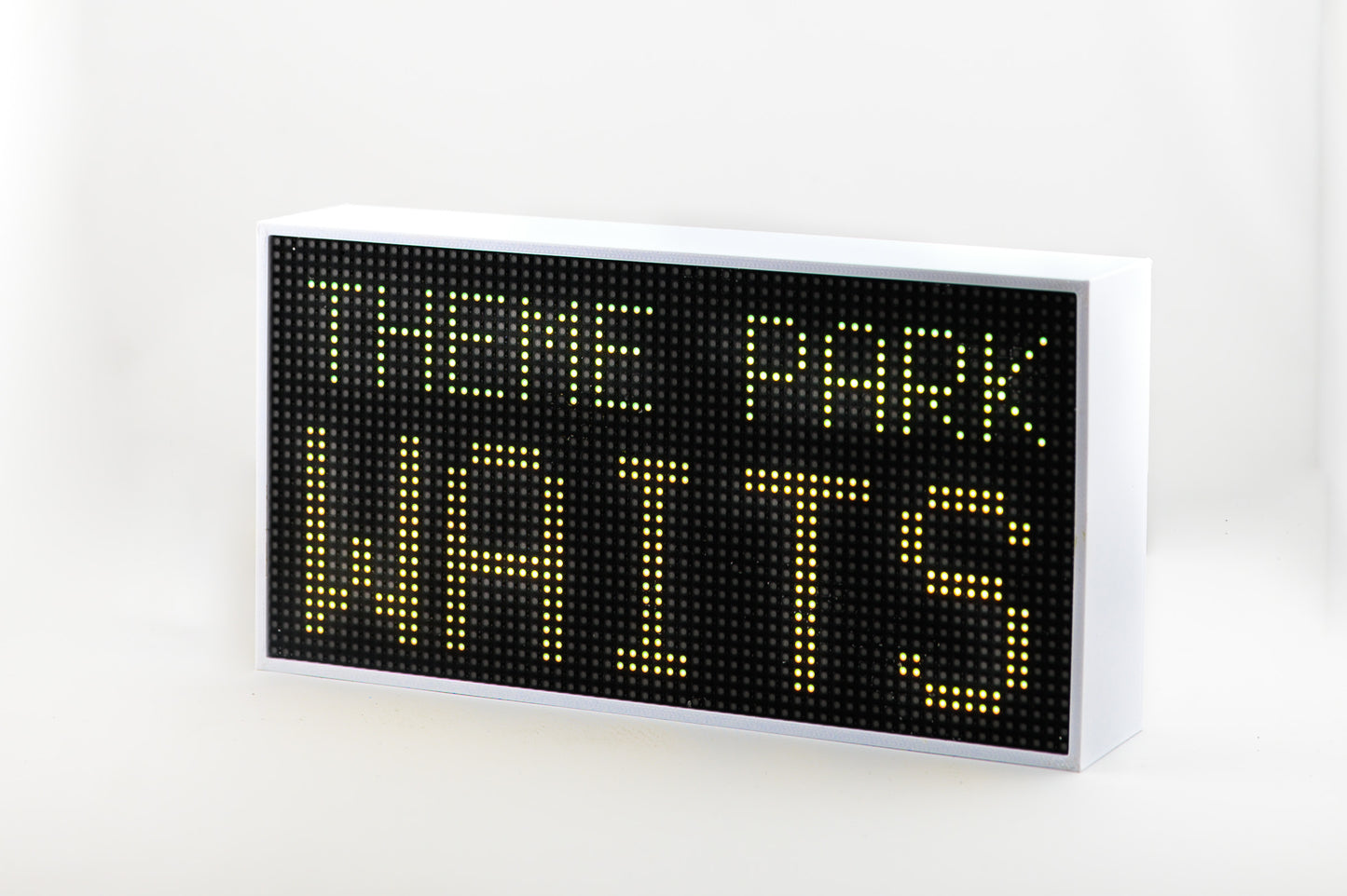 The theme park ride wait time retro scrolling LED display