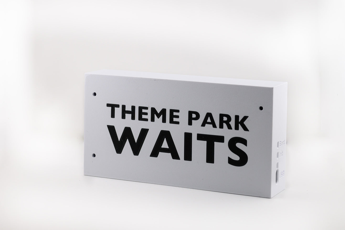 The theme park ride wait time retro scrolling LED display