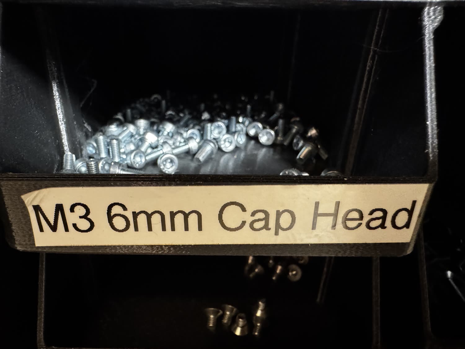 The M3 6mm cap-head screws that secure the LED display